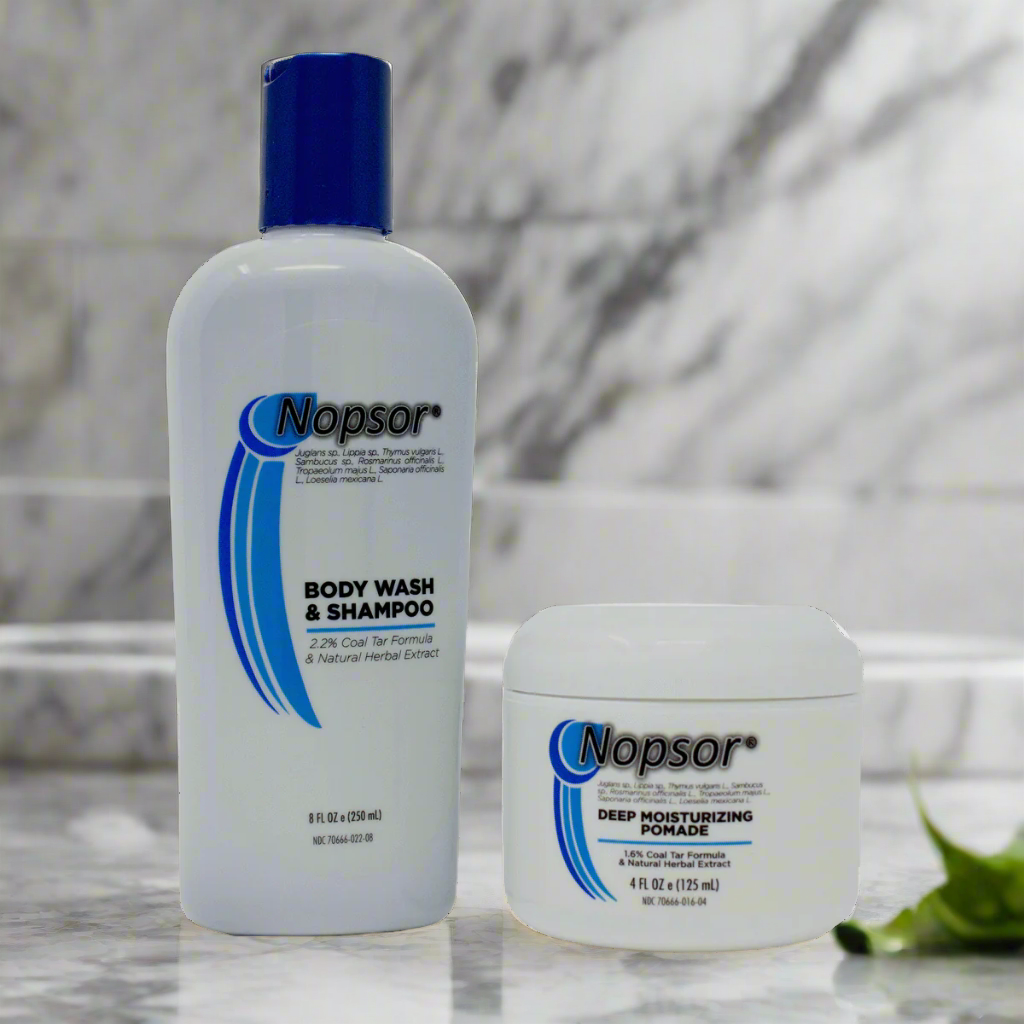 Essential Starter Bundle: Nopsor Shampoo & Pomade for Psoriasis Care